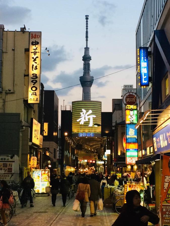 Ferienwohnung 浅草寺3分｜浅草駅6分｜開放的｜畳寝室｜2-6人｜成田&羽田空港直通 Präfektur Tokio Exterior foto